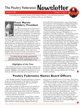 June/July 2007 - The Poultry Federation