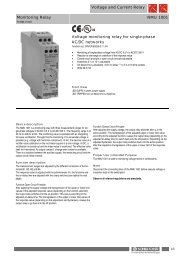 Voltage and Current Relay Monitoring Relay NMU 1001 ... - AMTEK