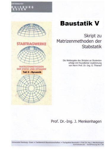 Skript Matrizenmethoden der Stabstatik - Baustatik-Info-Server - an ...