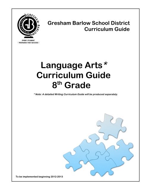 grade 8 language arts curriculum