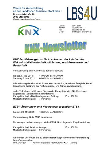 Verein fÃ¼r Weiterbildung an der Landesberufsschule Stockerau I ...