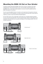 PDF BGM-100 Mounting Instruction - Tormek