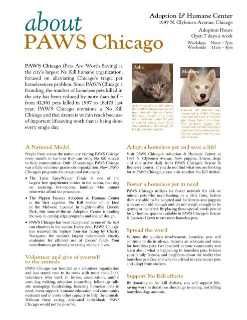 Winter 2010 - PAWS Chicago