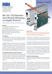 Mil-Bus - mbs electronic systems
