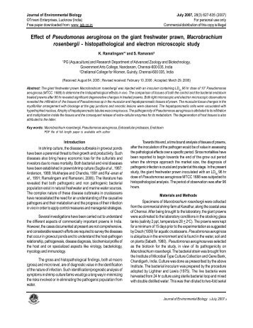 paper - Journal of Environmental Biology