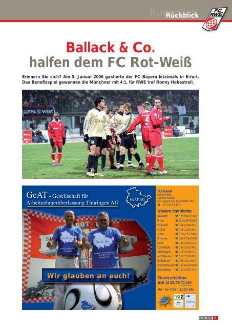 1. Sonderausgabe · DFB-Pokal, 1. Hauptrunde - FC Rot-Weiss Erfurt ...