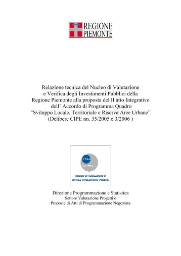 Relazione Tecnica Nuval Sviluppo Locale, Territoriale e Riserva ...