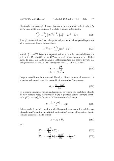 Appunti delle lezioni di Fisica dello stato solido A+B - Polihelp.com