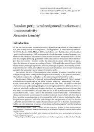Russian peripheral reciprocal markers and ... - CSSP - CNRS