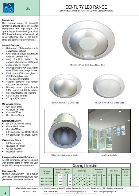 NEW - LED Brochure - Marlow Integrated Designs