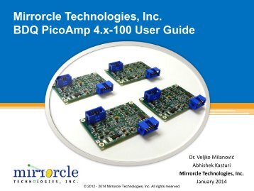 Mirrorcle Technologies, Inc. BDQ PicoAmp 4.x-100 User Guide