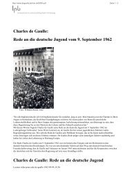 Charles de Gaulle: Rede an die deutsche Jugend vom 9. September ...