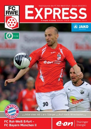 FC Rot-Weiß Erfurt – FC Bayern München II - FC Rot-Weiss Erfurt e.V.