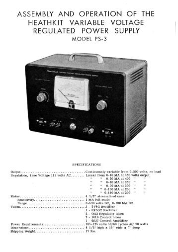 Heathkit PS-3 power supply - Italy