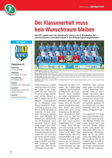 Fr 6.30 - 22.00 Uhr Sa 7.30 - FC Rot-Weiss Erfurt e.V.