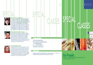 special classes - Johann Sebastian Bach Musikschule  Wien