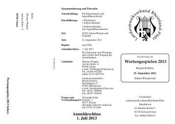 Ausschreibungsflyer - Landesmusikverband Rheinland-Pfalz e.V.