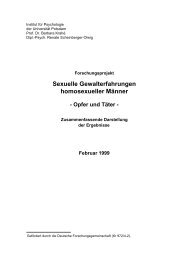 Sexuelle Gewalterfahrungen homosexueller MÃ¤nner - UniversitÃ¤t ...