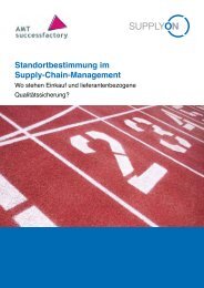 Standortbestimmung im Supply-Chain-Management Wo ... - SupplyOn