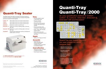 Quanti-Tray and Quanti-Tray/2000 Brochure - IDEXX Laboratories