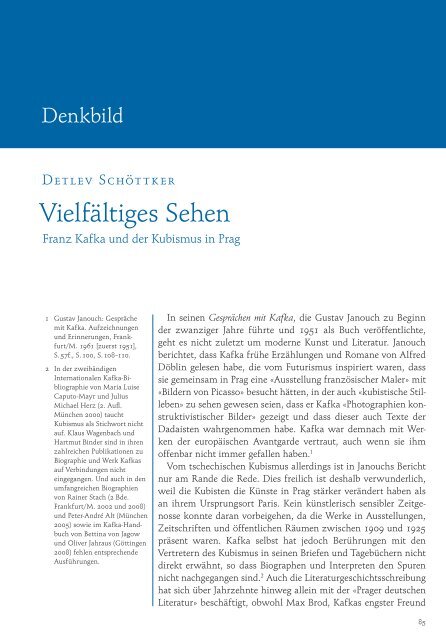 VielfÃƒÂ¤ltiges Sehen. Franz Kafka und der Kubismus in Prag (PDF)