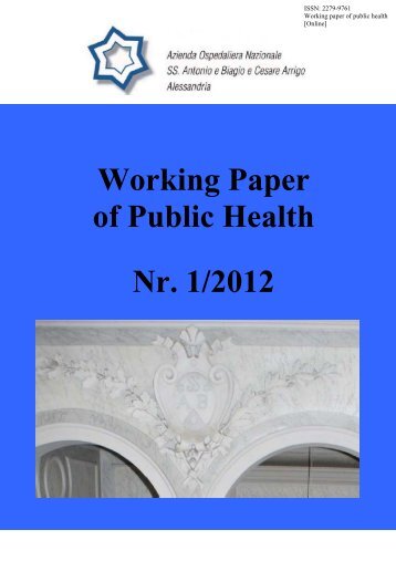 Working Paper of Public Health Nr. 1/2012 - Azienda Ospedaliera ...
