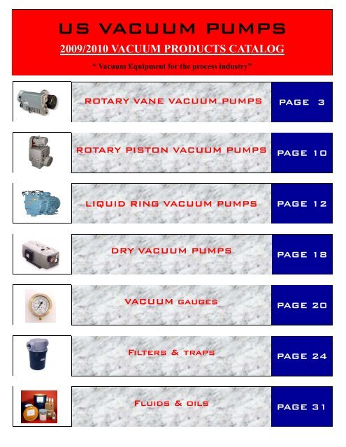 product catalog - US Vacuum Pumps