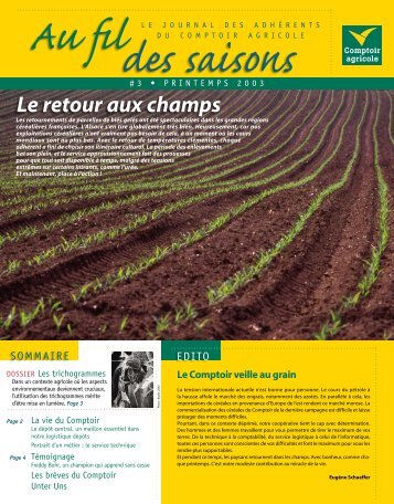 Fil Des Saisons #3 Printemps 2003 - Comptoir Agricole
