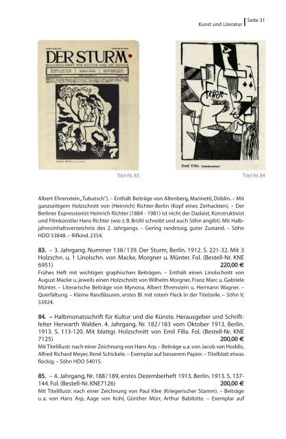 ROTES ANTIQUARIAT Katalog Frühjahr 2010 Kunst und Literatur