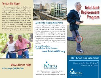 Total Knee Replacement Brochure - Trinitas Hospital