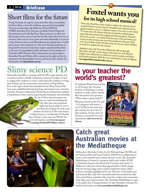 Shine Magazine, Issue 9, October 2009 - Department of Education ...
