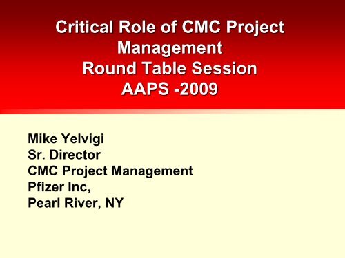 Critical Role of CMC Project Management