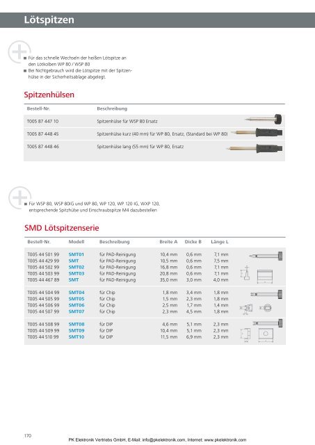 Katalog Weller Löttechnik und Entlöttechnik - PK Elektronik