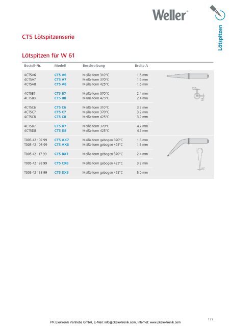 Katalog Weller Löttechnik und Entlöttechnik - PK Elektronik