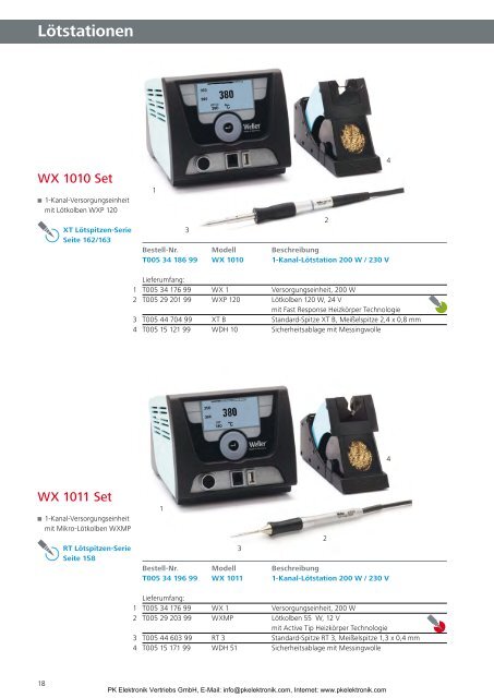 Katalog Weller Löttechnik und Entlöttechnik - PK Elektronik