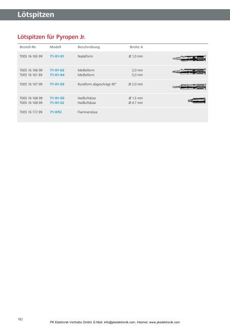 Katalog Weller Löttechnik und Entlöttechnik - PK Elektronik