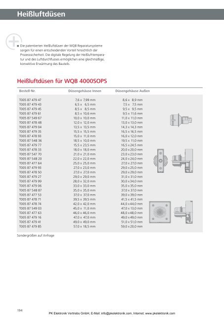 Katalog Weller Löttechnik und Entlöttechnik - PK Elektronik