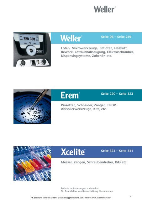 Katalog Weller Löttechnik und Entlöttechnik - PK Elektronik