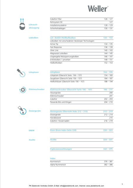 Katalog Weller Löttechnik und Entlöttechnik - PK Elektronik