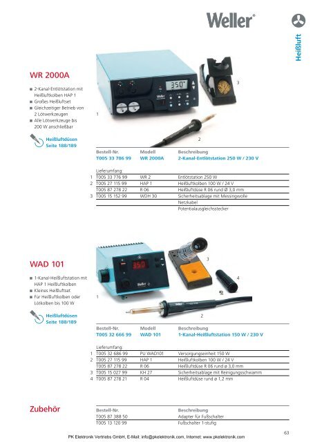 Katalog Weller Löttechnik und Entlöttechnik - PK Elektronik