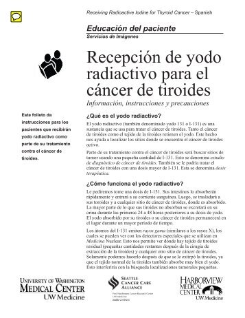 RecepciÃƒÂ³n de yodo radiactivo para el cÃƒÂ¡ncer de ... - UW Medicine