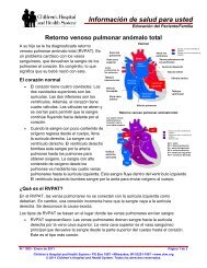 InformaciÃƒÂ³n de salud para usted - Children's Hospital of Wisconsin