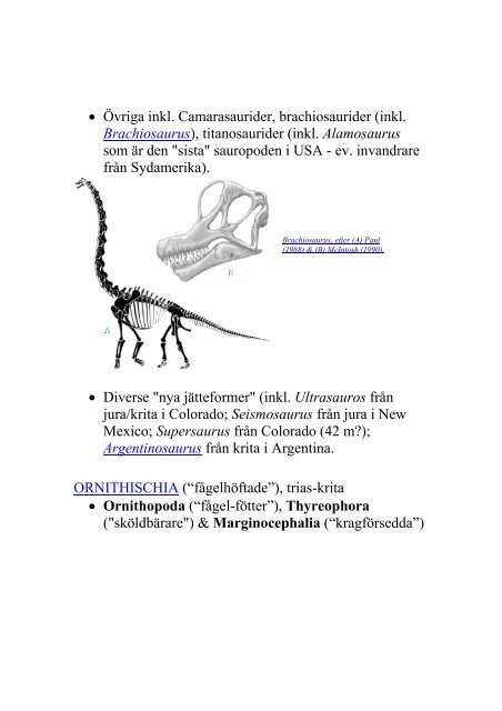 FÃ¶relÃ¤sning 8 Dinosaurier & fÃ¥glar Jura (210-145 Ma) â¢ Pangaea ...