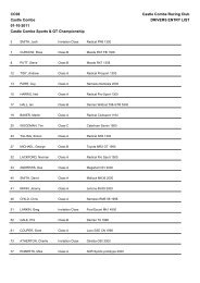 Castle Combe Racing Club DRIVERS ENTRY LIST CC08 Castle ...