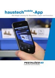 haustech mobile-App - Pestalozzi Haustechnik