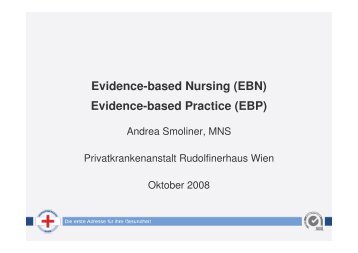 Andea Smoliner, MNS - Evidence Based Nursing ... - Vinzenz Gruppe