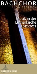 Musik in der Lutherkirche 2012/2013 - Lutherkirche Wiesbaden