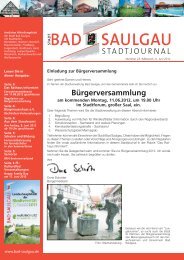 Stadtjournal Ausgabe 23/2012 - Stadt Bad Saulgau