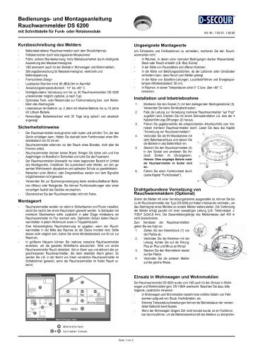 Bedienungsanleitung Melder DS 6210