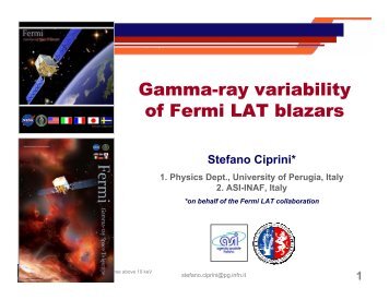 Gamma-ray variability of Fermi LAT blazars - INAF-IASF-Roma